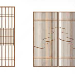 新中式隔断3D模型下载